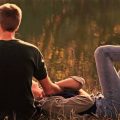 Двойка, любов, спокойствие, природа, гора